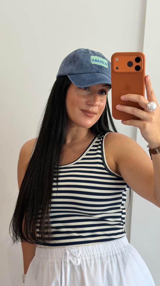 TOP RISCAS AZUL