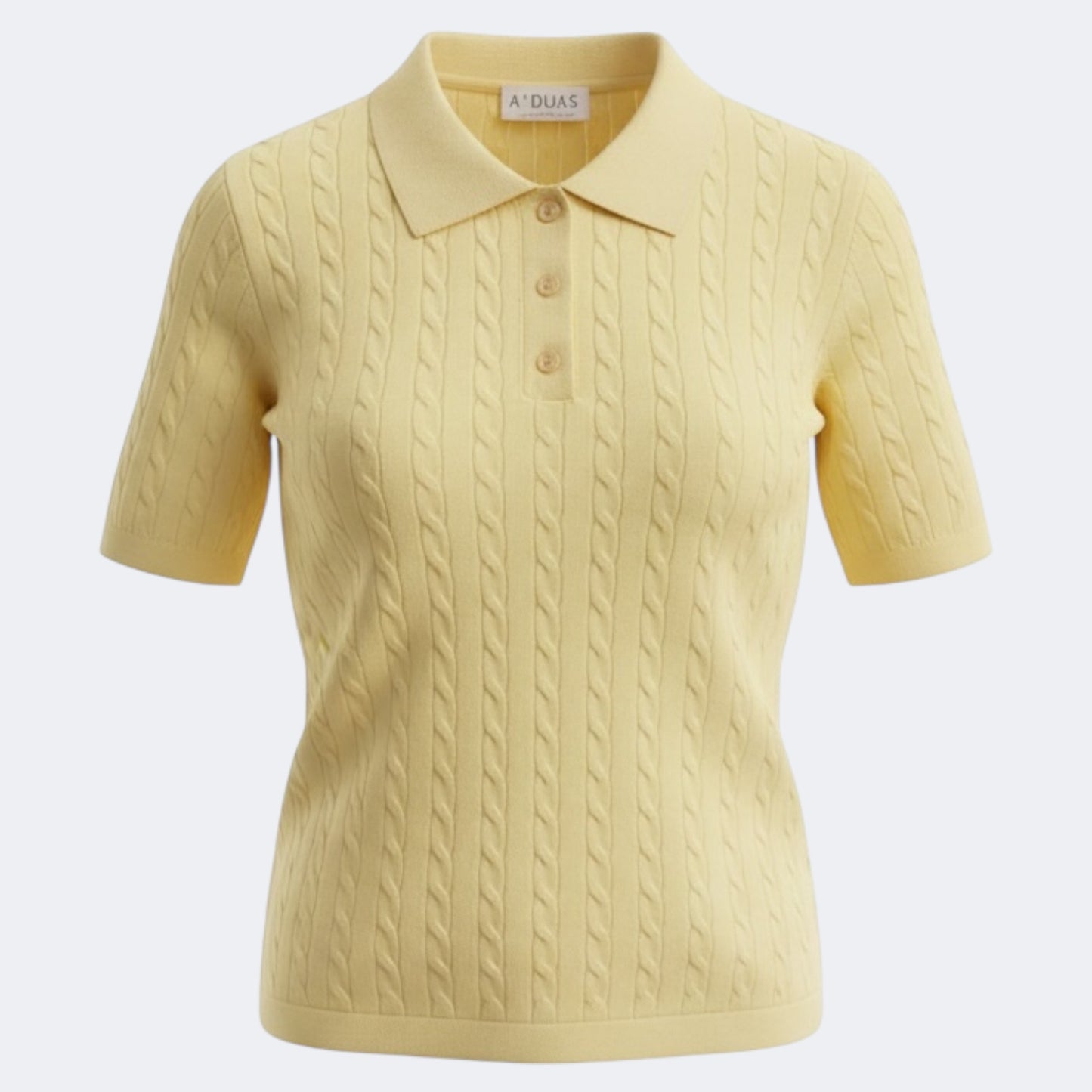 POLO TRANÇADO AMARELO