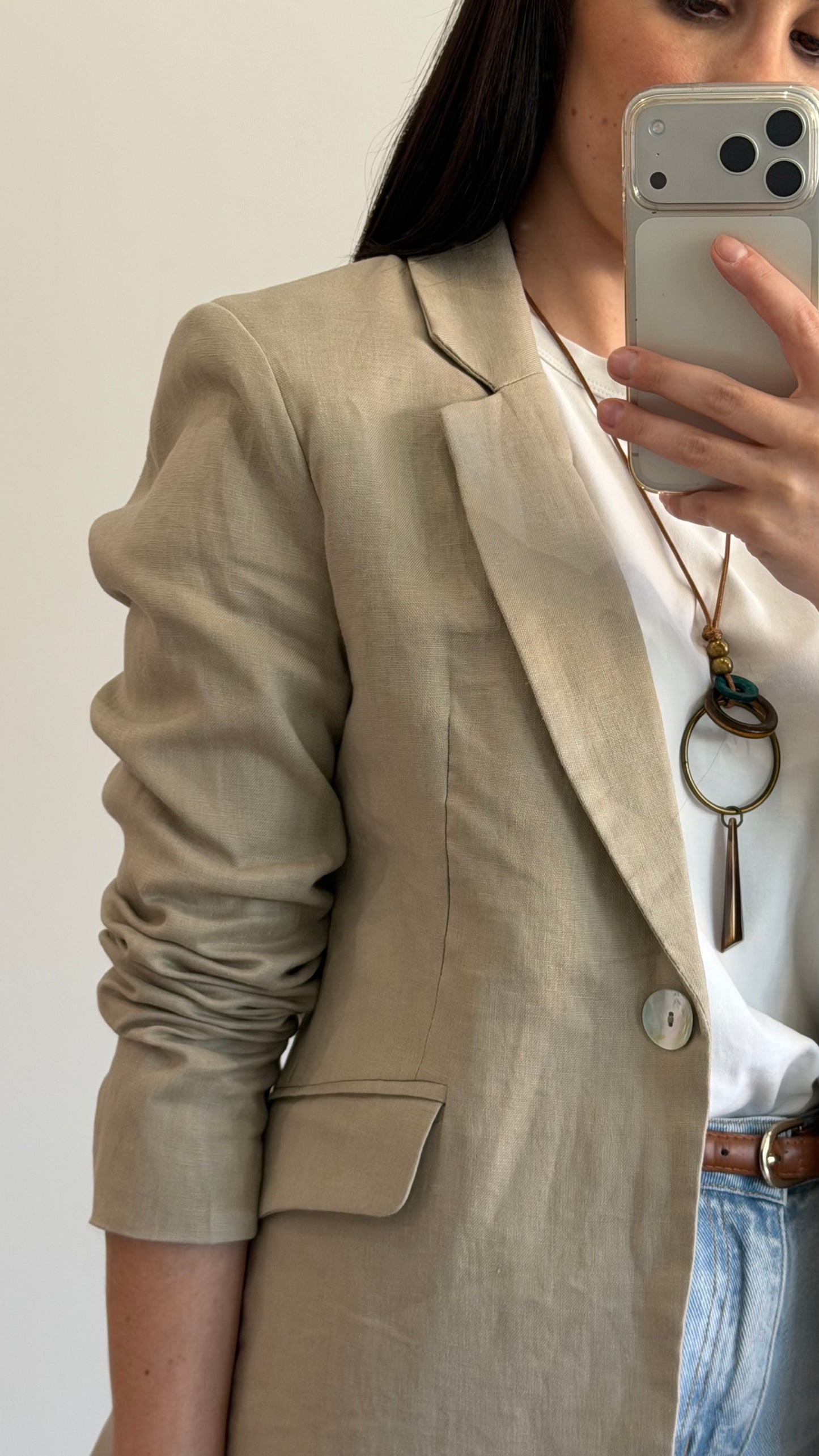 BLAZER LINHO BEGE