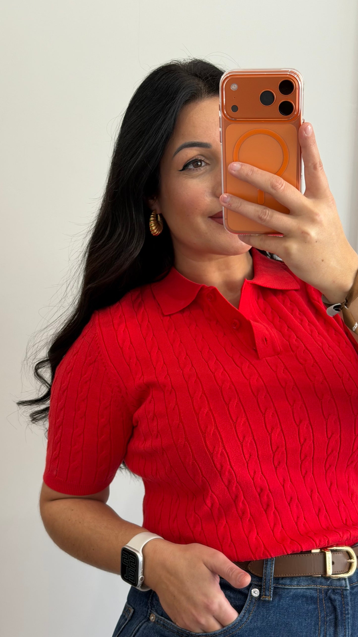 POLO TRANCADO VERMELHO