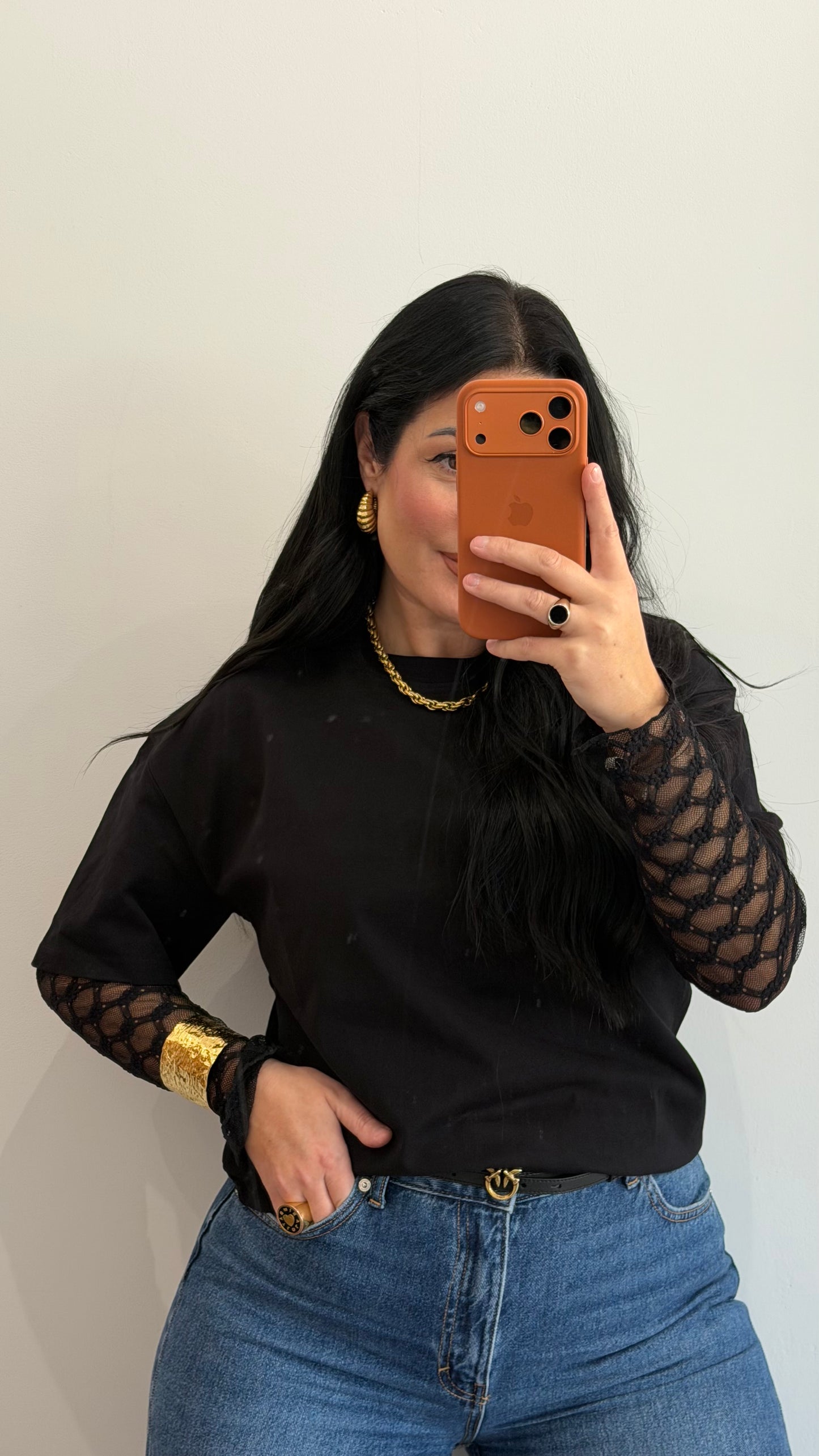 CAMISOLA RENDA PRETA