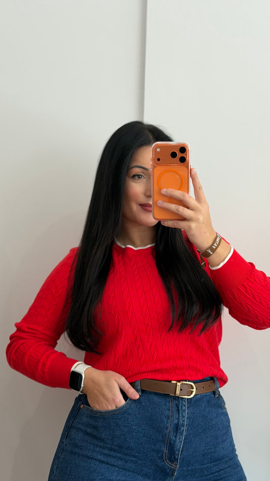 MALHA TRANÇADA VERMELHA