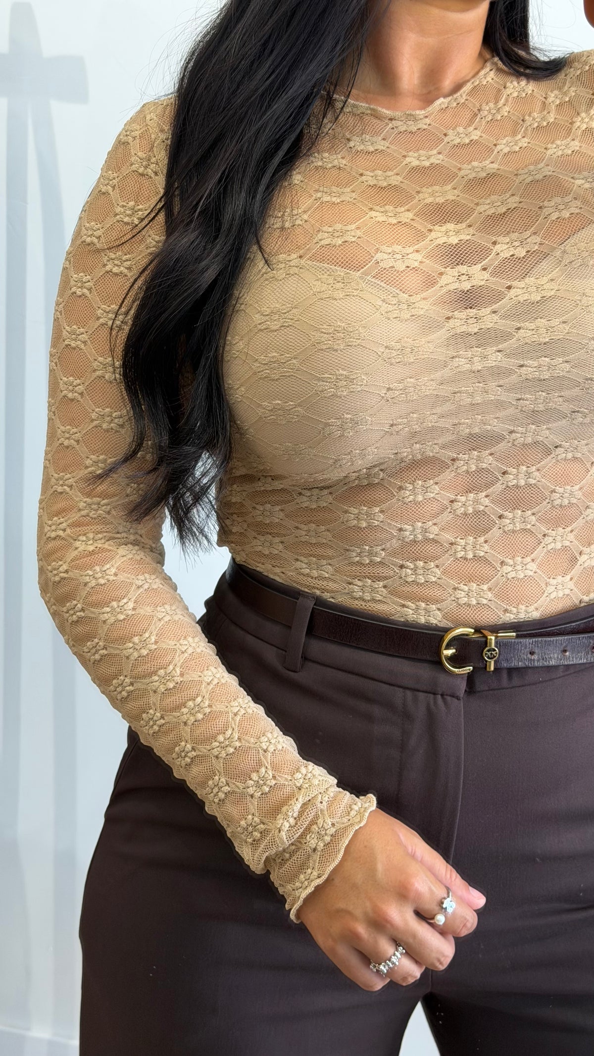 CAMISOLA RENDA BEGE