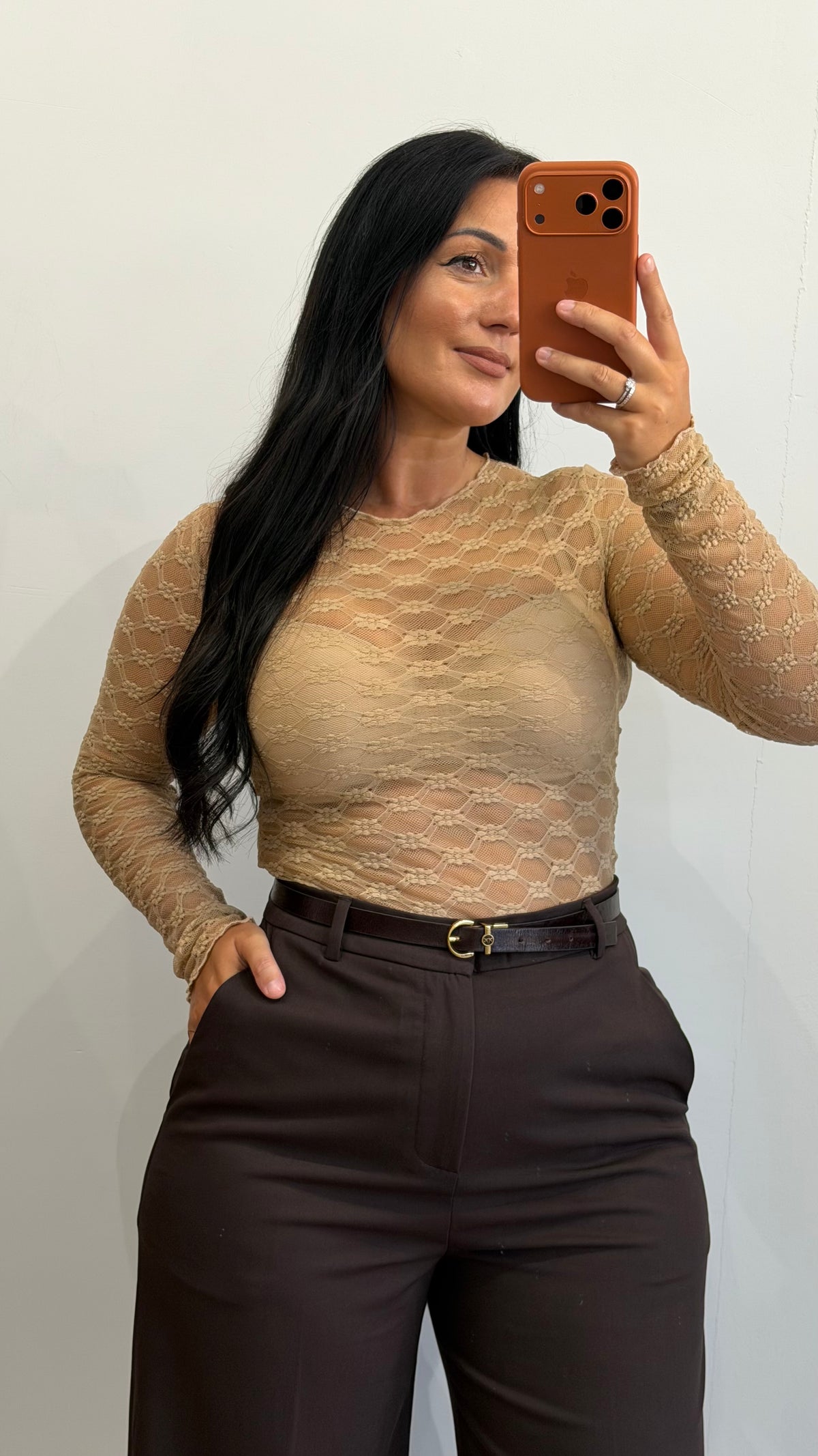 CAMISOLA RENDA BEGE