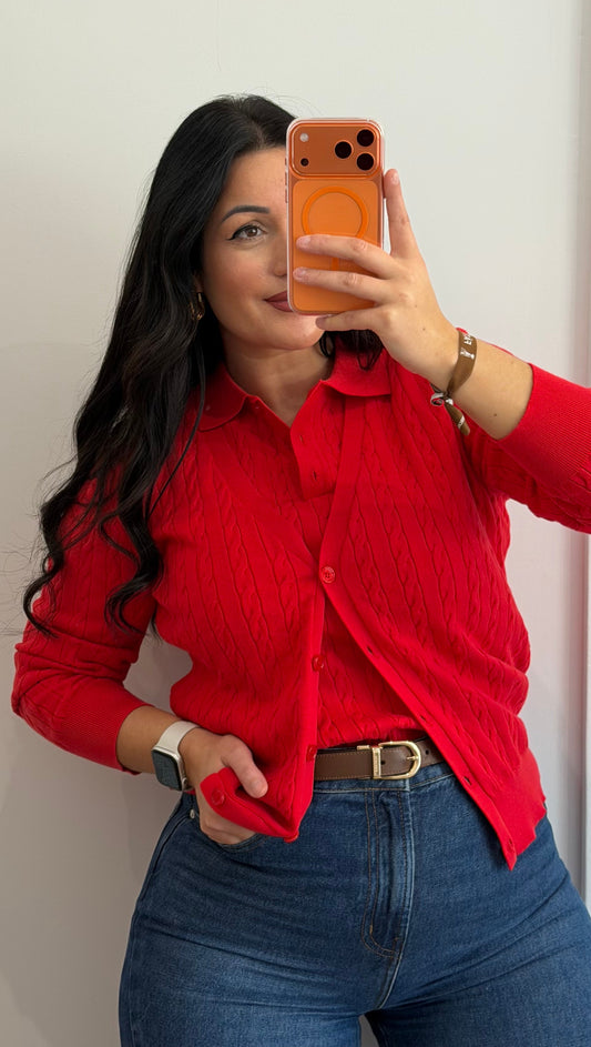 CARDIGAN VERMELHO