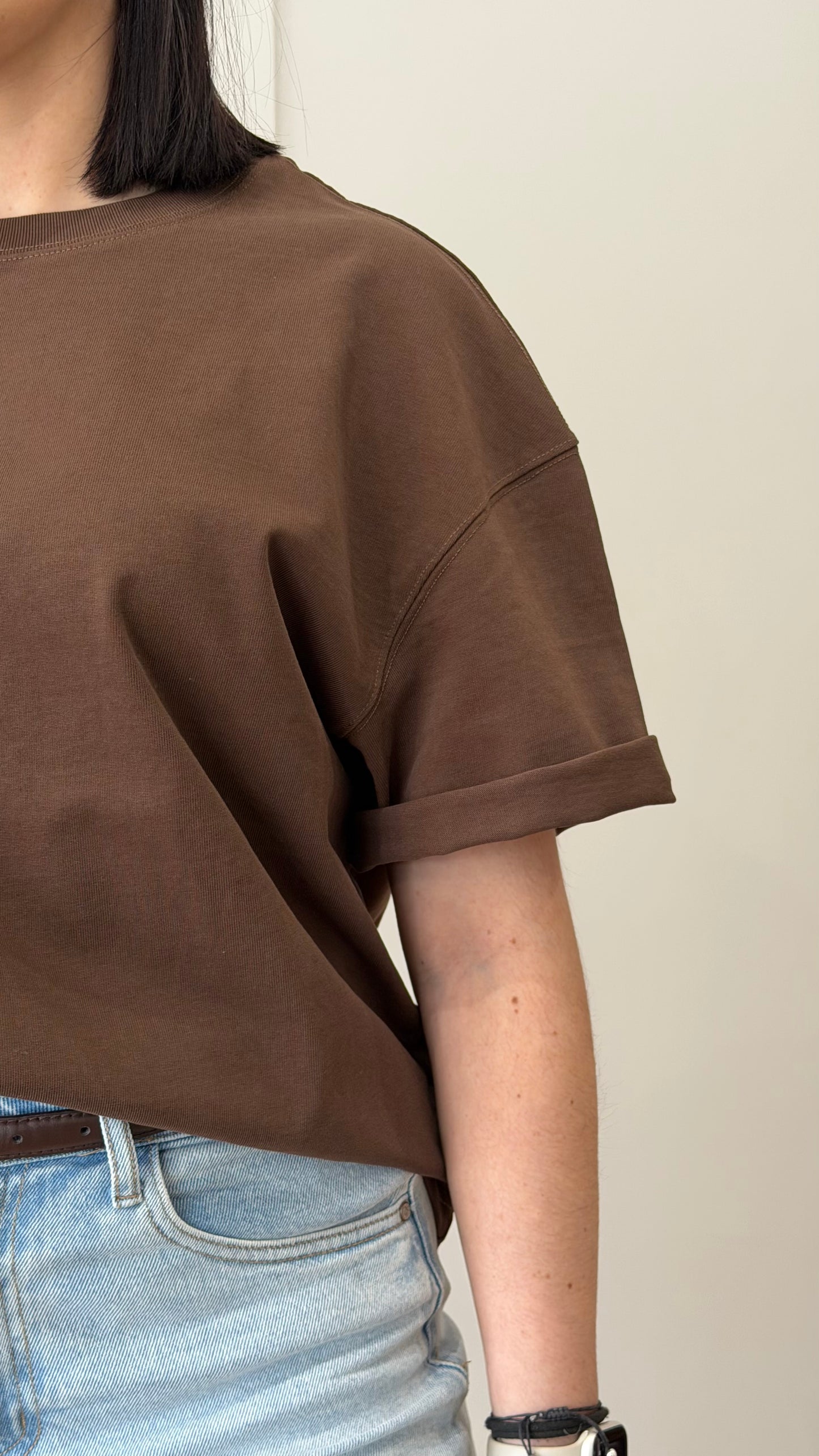 T-SHIRT OVERSIZE CASTANHA