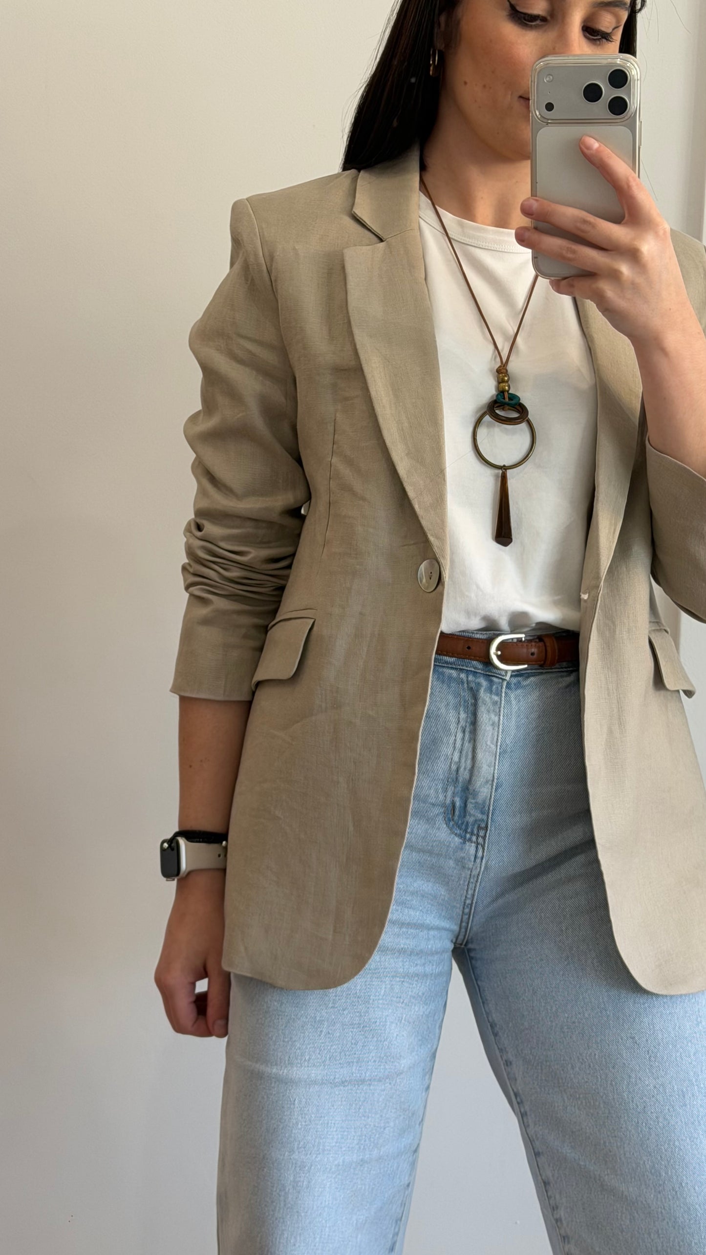 BLAZER LINHO BEGE